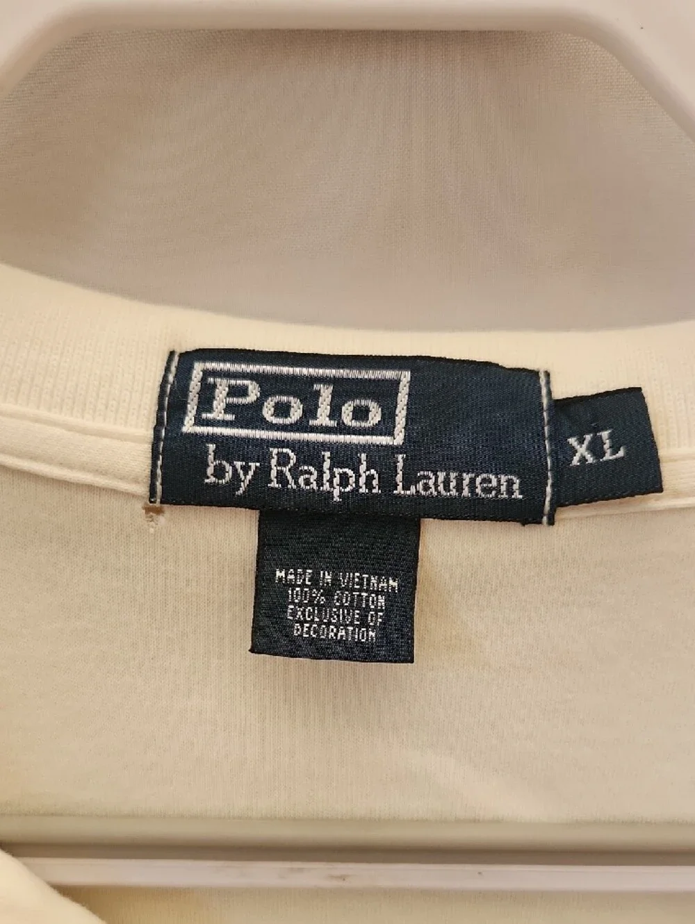 Polo by Ralph Lauren Men's Cream Polo with Embroidered Pony
